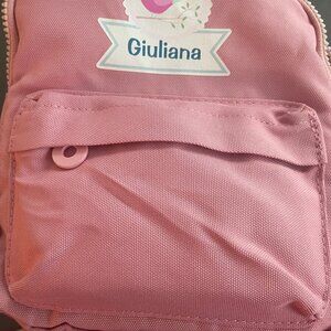 Personalized toddler backpack name "Giuliana"
